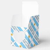 Argentijnse vlag betegeld gepersonaliseerd bedankdoosjes (Geopend)