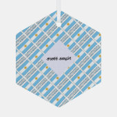 Argentijnse vlag betegeld gepersonaliseerd glas ornament (Achterkant)