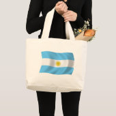 Argentijnse Vlag Boodschappentas Grote Tote Bag (Voorkant (product))