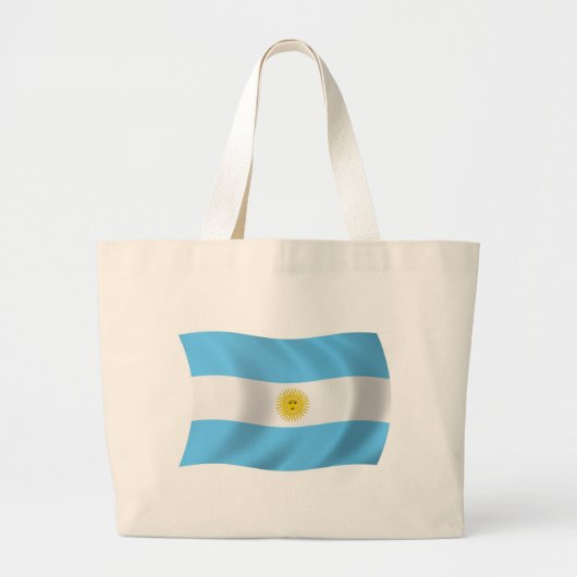 Argentijnse Vlag Boodschappentas Grote Tote Bag (Voorkant)