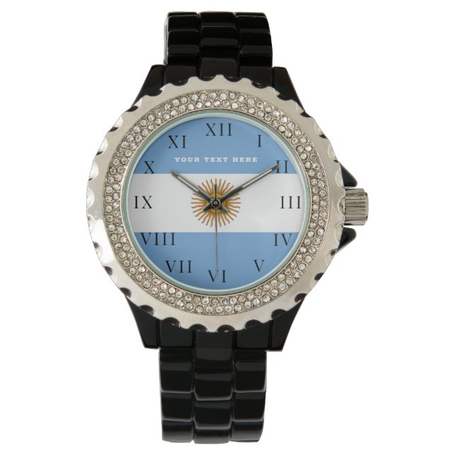 Argentijnse vlag Buenos Aires Argentijnse Horloge (Voorkant)