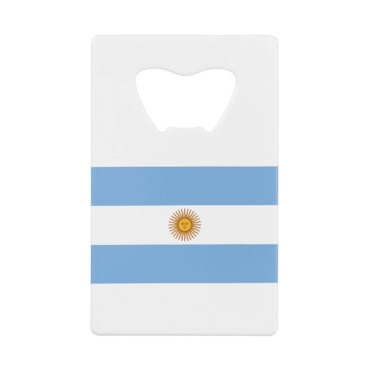 Argentijnse vlag creditkaart flessenopener (Voorkant)