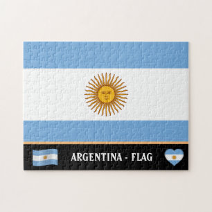 Argentijnse vlag en Argentijns land/Argentinië Legpuzzel