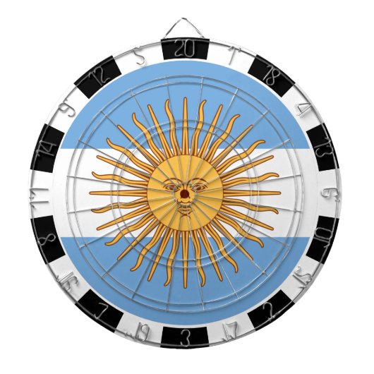 Argentijnse vlag en Argentijnse spelraad Dartbord (Voorkant)