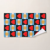 Argentijnse vlag en Heart Pattern Pride Handdoek (Handdoek)