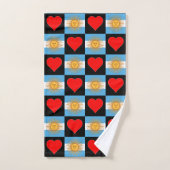 Argentijnse vlag en Heart Pattern Pride Handdoek (Handdoek)