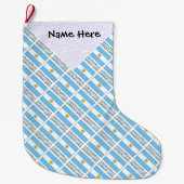 Argentijnse vlag en Jouw naam Grote Kerstsok (Voorkant)