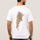 Argentijnse vlag en kaart T-Shirt (Achterkant)