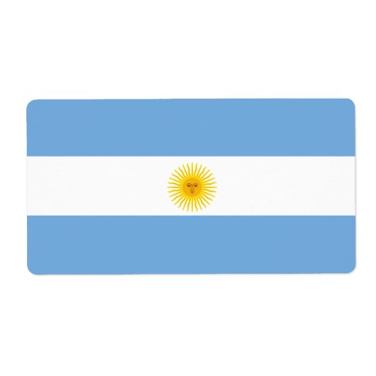 Argentijnse vlag etiket (Voorkant)