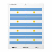 Argentijnse vlag etiket (Full Sheet)