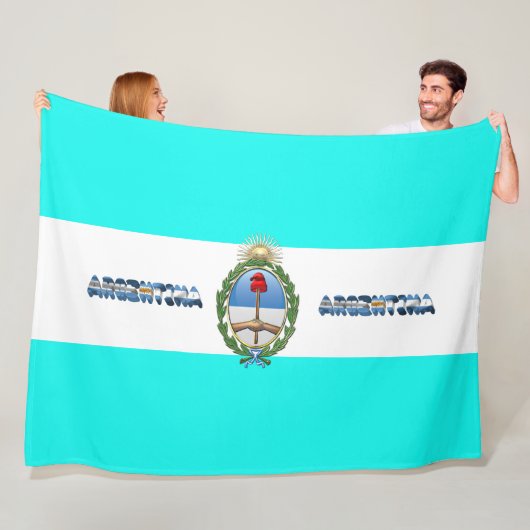 Argentijnse vlag fleece deken (In situ)