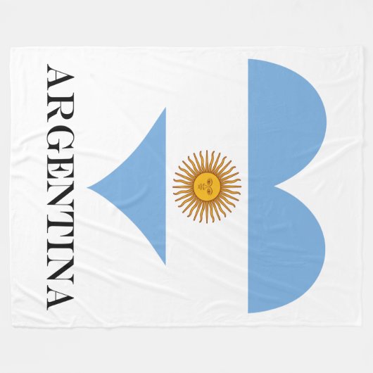 Argentijnse vlag fleece deken (Voorkant (Horizontaal))