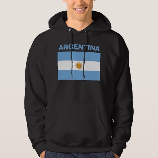 Argentijnse vlag Football Soccer Hoodie (Voorkant)