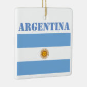 Argentijnse vlag Footballs Voetbal Keramisch Ornament (Rechts)