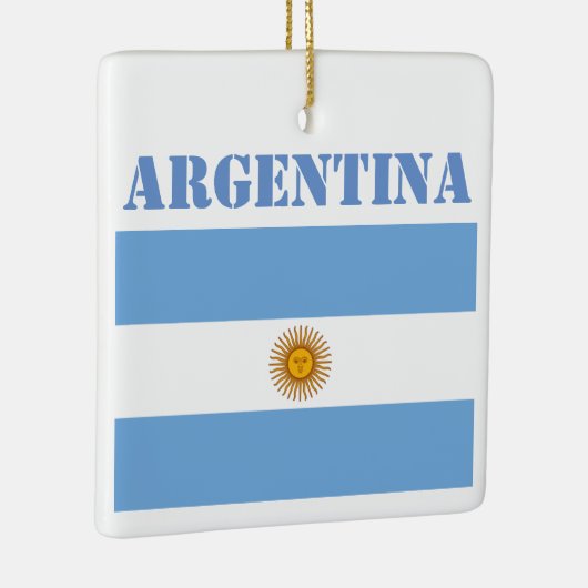 Argentijnse vlag Footballs Voetbal Keramisch Ornament (Rechts)