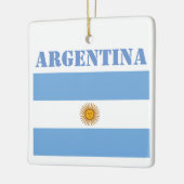 Argentijnse vlag Footballs Voetbal Keramisch Ornament (Links)