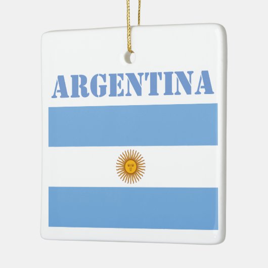 Argentijnse vlag Footballs Voetbal Keramisch Ornament (Links)