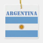 Argentijnse vlag Footballs Voetbal Keramisch Ornament (Voorkant)