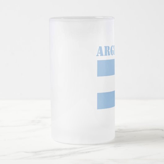 Argentijnse vlag Footballs Voetbal Matglas Bierpul (Center)