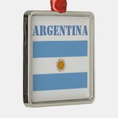 Argentijnse vlag Footballs Voetbal Metalen Ornament (Rechts)