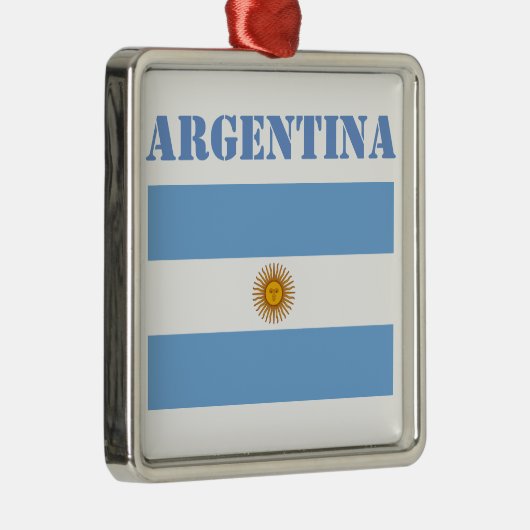 Argentijnse vlag Footballs Voetbal Metalen Ornament (Rechts)