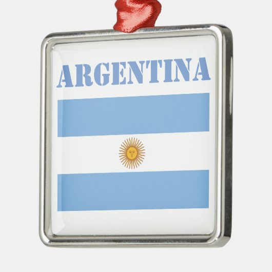 Argentijnse vlag Footballs Voetbal Metalen Ornament (Links)