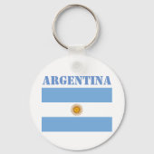 Argentijnse vlag Footballs Voetbal Sleutelhanger (Voorkant)