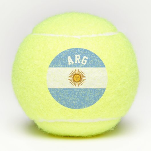 Argentijnse vlag, gepersonaliseerd afdrukken op ge tennisballen (Voorkant)