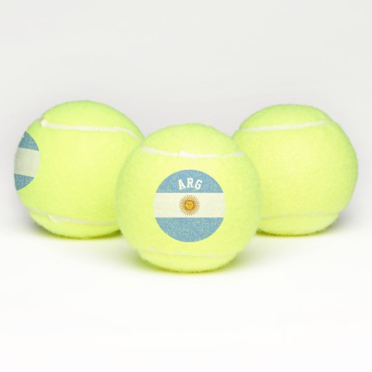 Argentijnse vlag, gepersonaliseerd afdrukken op ge tennisballen (Multi)