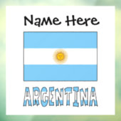 Argentijnse vlag gepersonaliseerd raamsticker (Vel 3)
