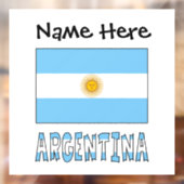 Argentijnse vlag gepersonaliseerd raamsticker (Vel 2)