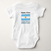 Argentijnse vlag gepersonaliseerd romper (Achterkant)