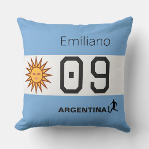 Argentijnse Vlag Gepersonaliseerde Voetbalfan Kussen