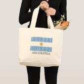 Argentijnse vlag Grote Tote Bag (Voorkant (product))