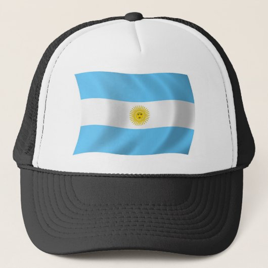 Argentijnse Vlag Hoed Trucker Pet (Voorkant)