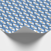Argentijnse vlag Honeycomb Wrapping Paper Cadeaupapier (Hoek)