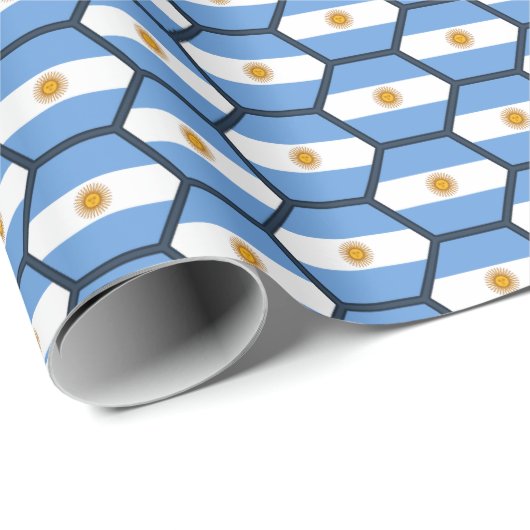 Argentijnse vlag Honeycomb Wrapping Paper Cadeaupapier (Rol Hoek)