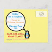 Argentijnse vlag in gesprek met mevrouw Penguin Aankondigingskaart (Achterkant)