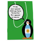 Argentijnse vlag in gesprek met mevrouw Penguin Medium Cadeauzakje (Voorkant)