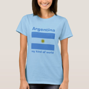 Argentijnse Vlag + Kaart + Tekst T-shirt