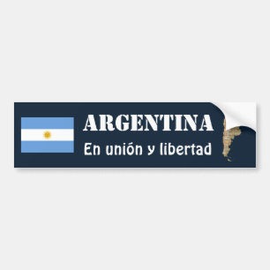 Argentijnse vlag + kaartBumpersticker Bumpersticker