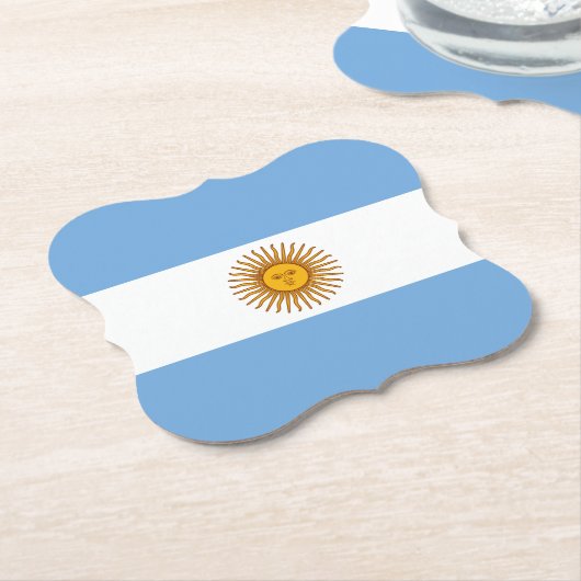 Argentijnse vlag kartonnen onderzetters (Gekanteld)