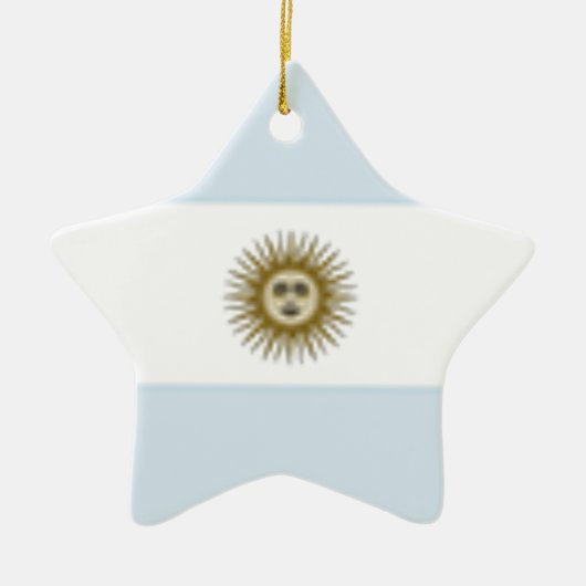 Argentijnse vlag keramisch ornament (Voorkant)