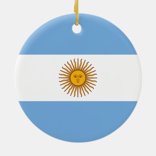 Argentijnse vlag keramisch ornament (Achterkant)