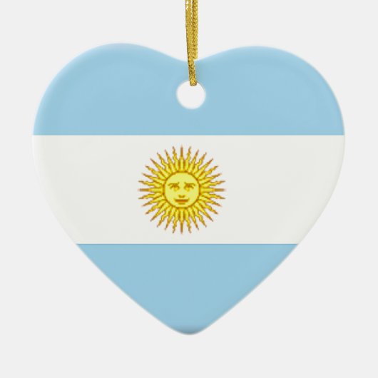 Argentijnse vlag keramisch ornament (Voorkant)