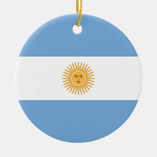 Argentijnse vlag keramisch ornament (Voorkant)
