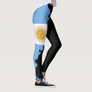 Argentijnse Vlag Leggings - Aangepast Messi Fan Ca