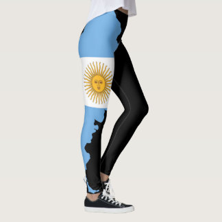 Argentijnse Vlag Leggings - Aangepast Messi Fan Ca