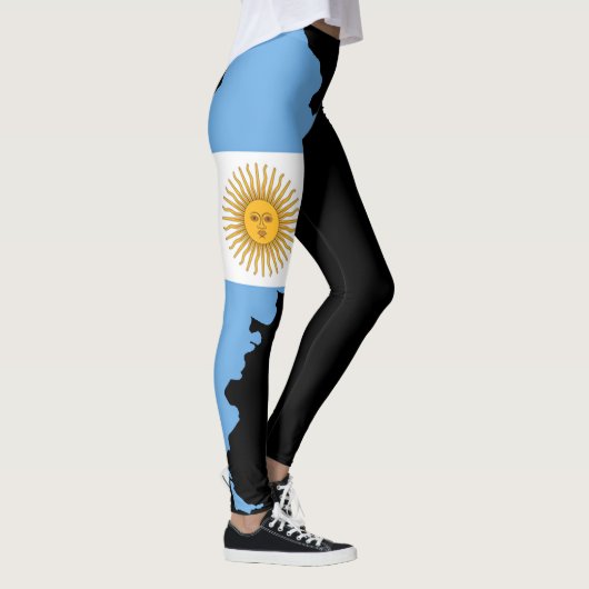 Argentijnse Vlag Leggings - Aangepast Messi Fan Ca (Rechts)