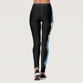 Argentijnse Vlag Leggings - Aangepast Messi Fan Ca (Achterkant)